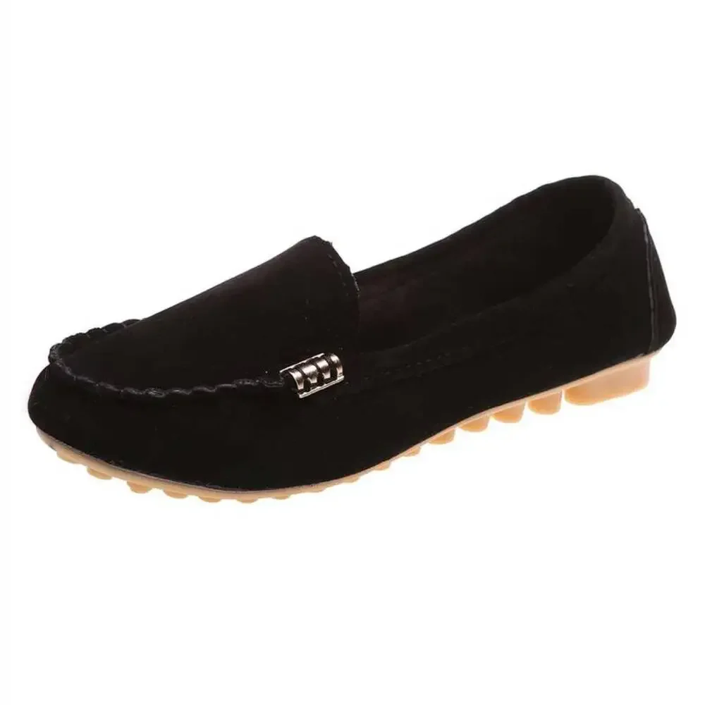 Black Loafer Womens Size 9 Faux Suede Fashion Slippers Bohemian Style